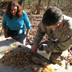 Kim and Shawnt with a Chanterelle Harvest at Cumberland Mountain State Park Foray, Crossville, Nov. 2009